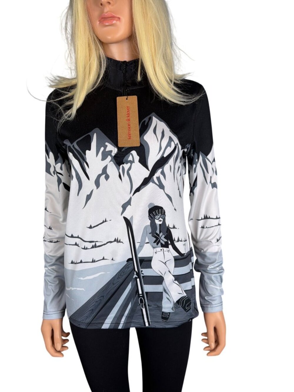 NWT Krimson Klover Mountain View Ski Base Layer Top Women S NWT Après Quarter Zi - Picture 10 of 16